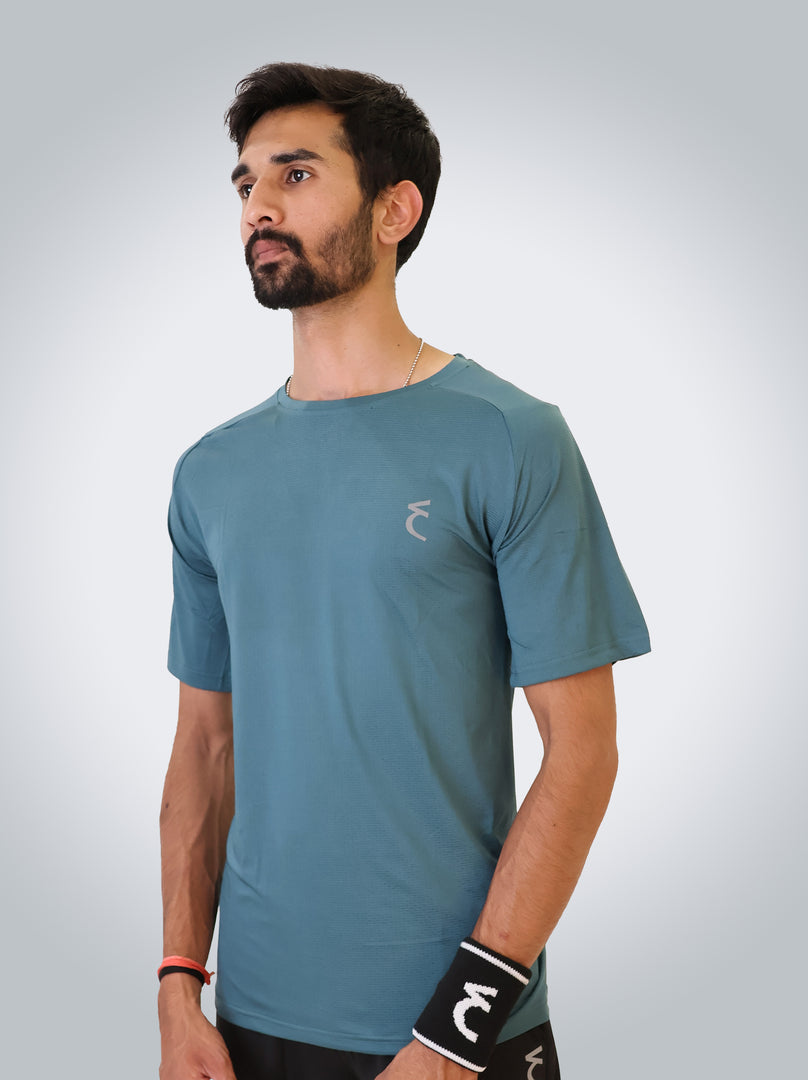 Power Tees Round Neck- Air Force Blue