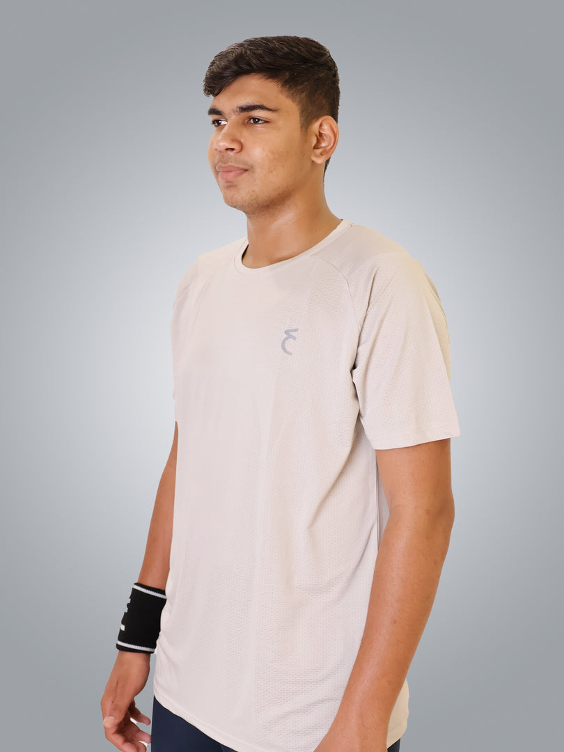 Power Tees Round Neck- OFF White